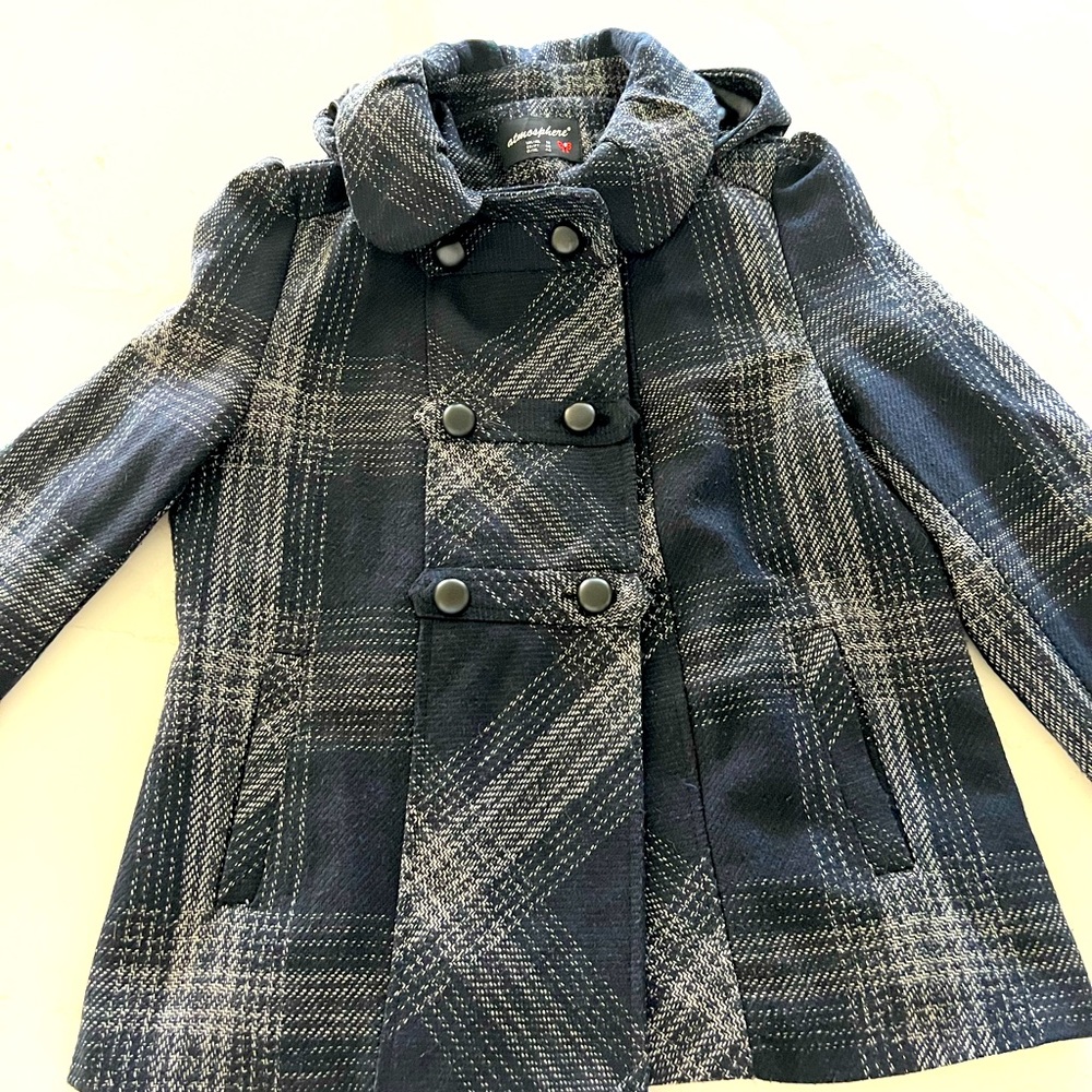 Atmosphere UK Double Breasted Pea Coat w/Hood
